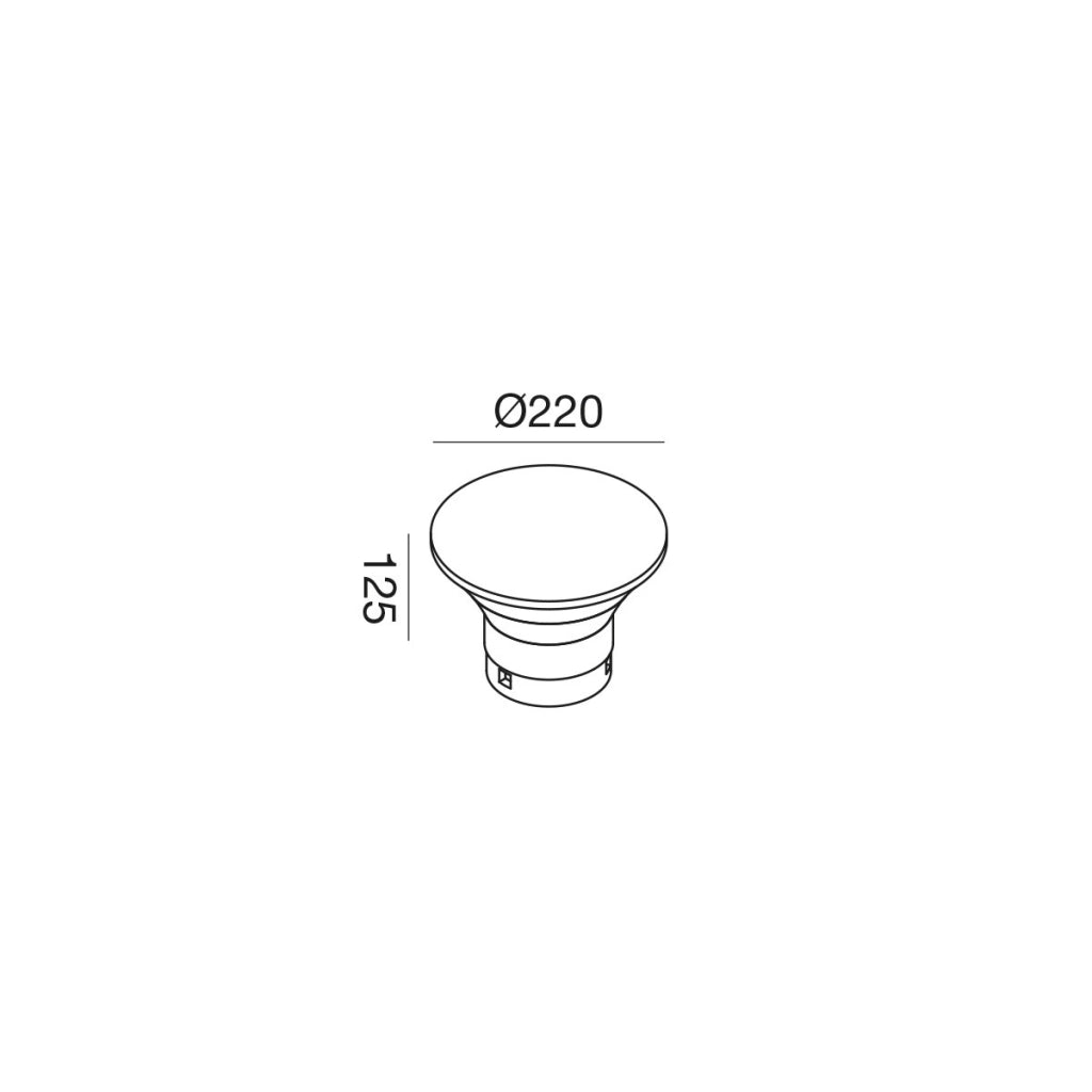 Paletto LED Diffuso GES2381 360° CCT 3000K/4000K/5000K IP65 in Alluminio Marrone Trattamento C4 - Gealuce