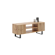 Mobile Porta TV Focus Loft in Quercia con Effetto Lamelle