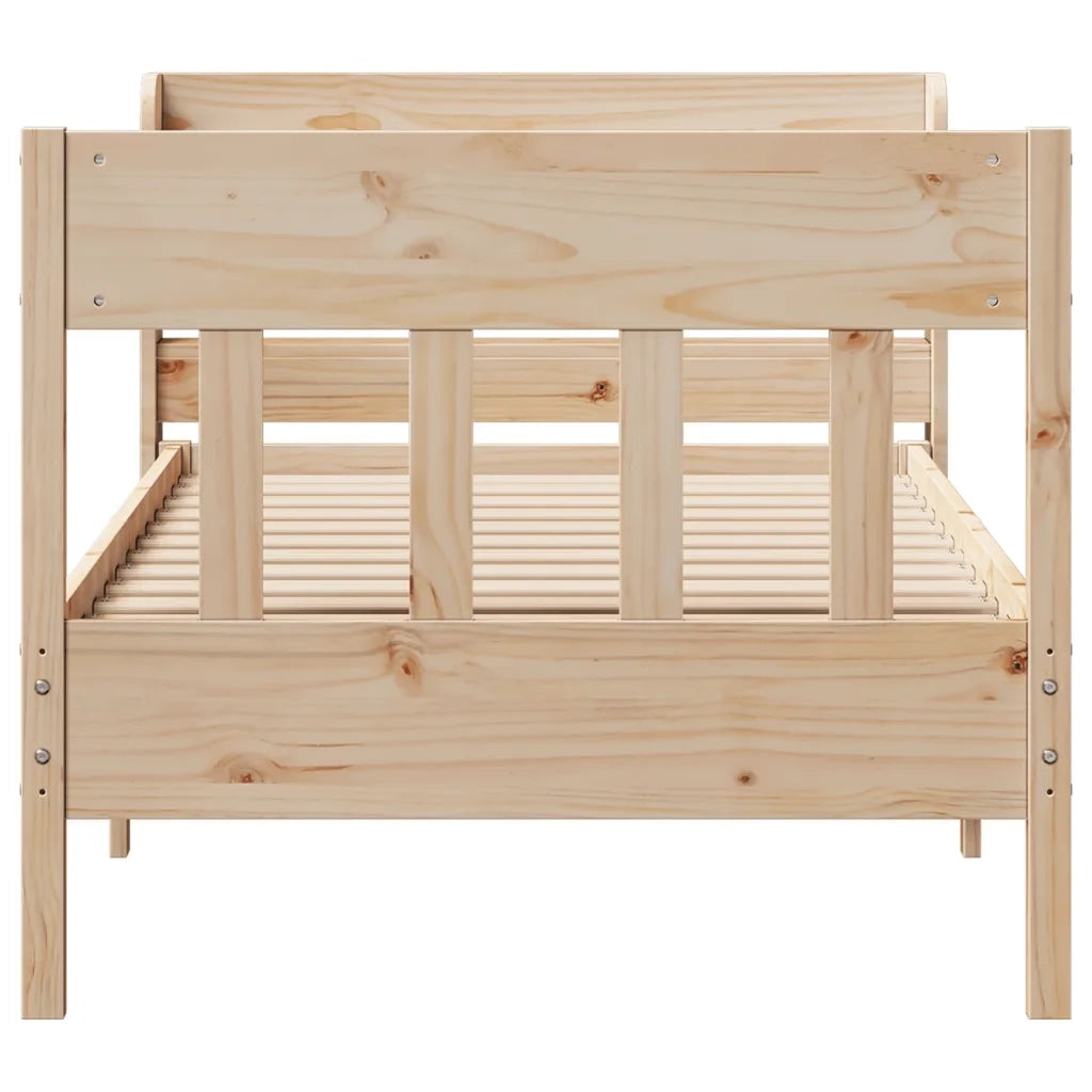 Letto senza Materasso 90x190 cm in Legno Massello di Pino