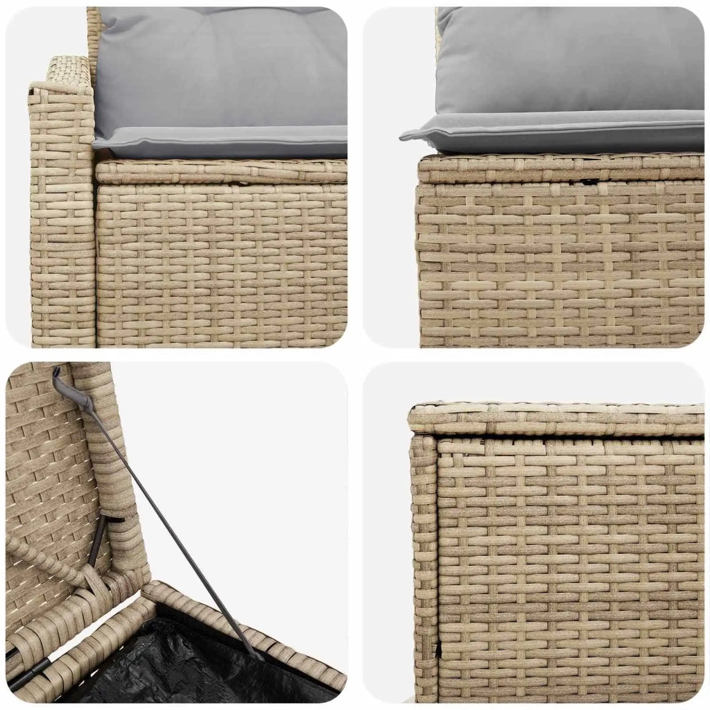 Set di divani 5 pz Beige e Grigio Chiaro 3447823