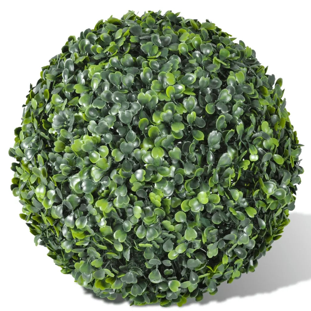 Sfere di Bosso 2 pz Arte Topiaria con Foglie 35 cm 40872