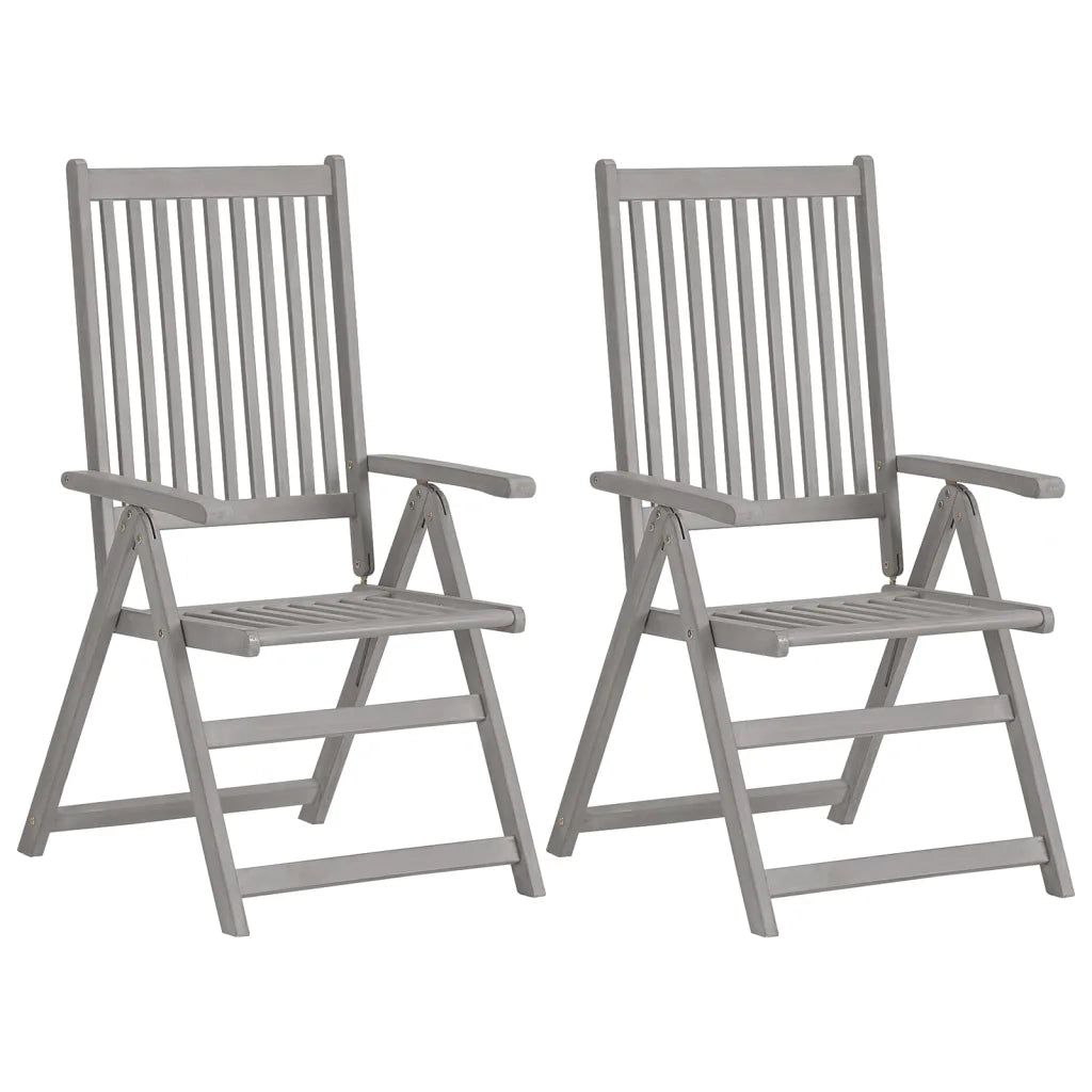 Sedie da Giardino Reclinabili 2 pz con Cuscini Massello Acaciacod mxl 96549