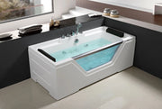 Vasca idromassaggio 170x80cm con vetro frontale riscaldatore e airbubble Sicorage Oblega