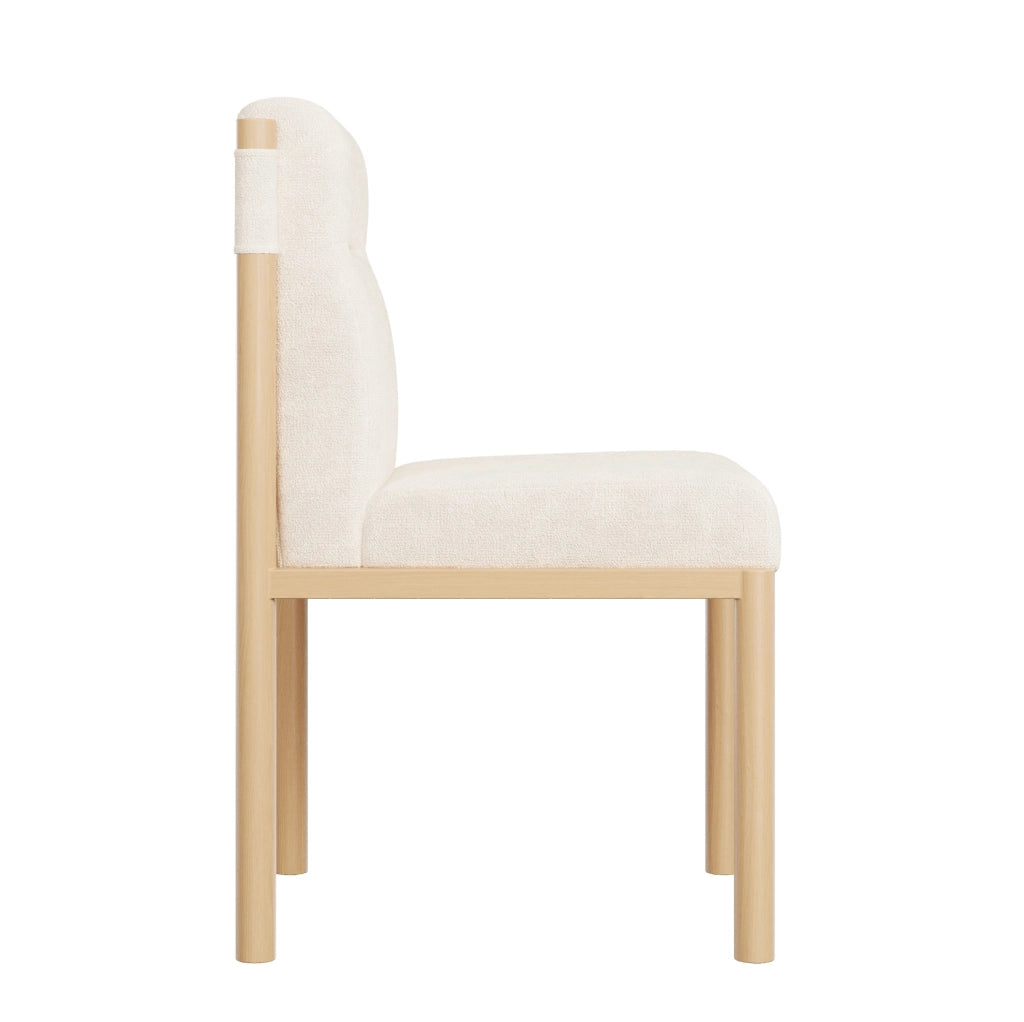 Set di 4 sedie 46x52x80.5 cm con seduta imbottita in sherpa e struttura in metallo beige