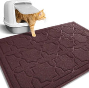 Matrice per gatto impermeabile 90 x 60 cm, matrice antiscivolo per gatto, matrice per gatto facile da pulire, matrice per gatto in materiale scuro come il caffè.