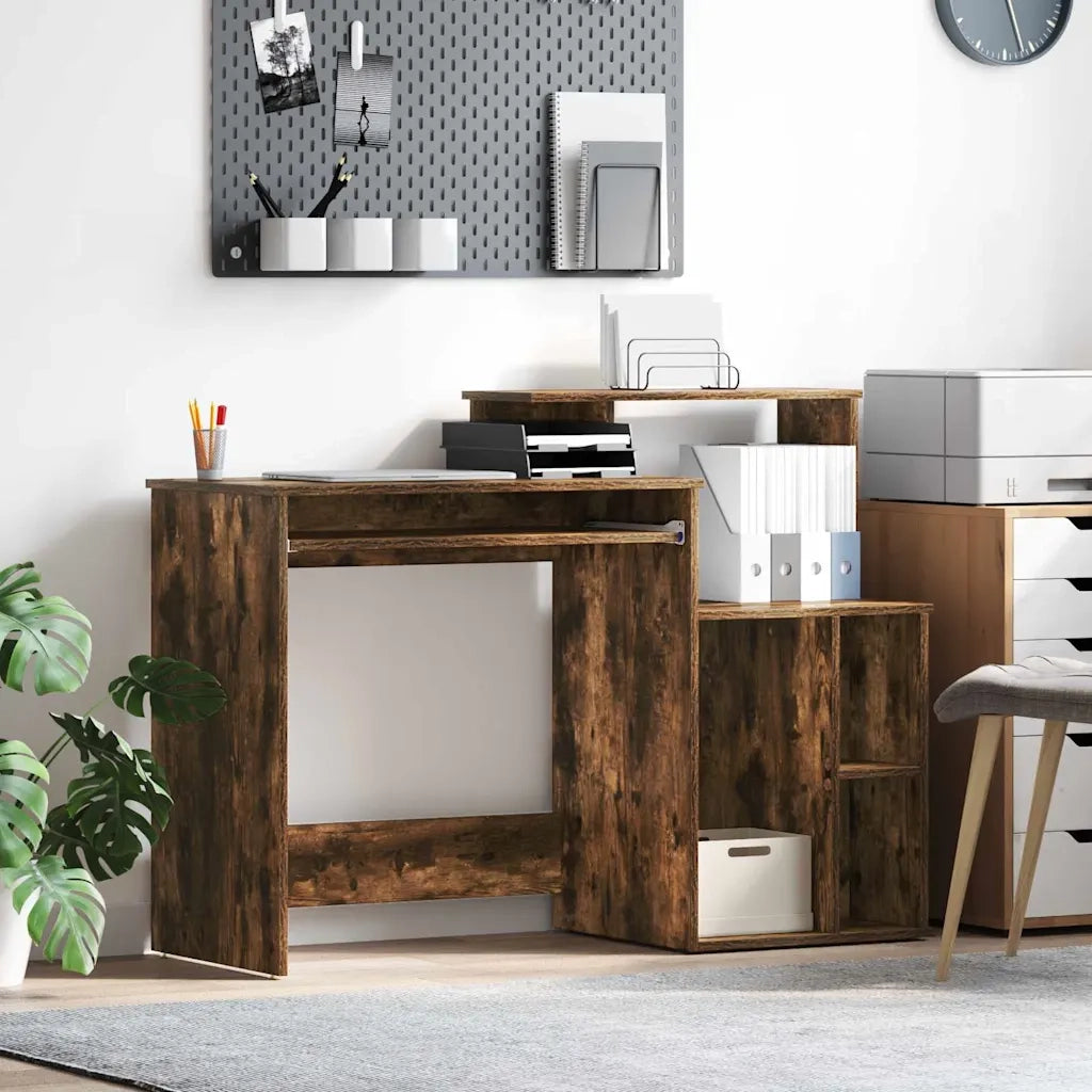 Scrivania Rovere fumé 120,5 x 44 x 88,5 cm Legno multistrato 869478