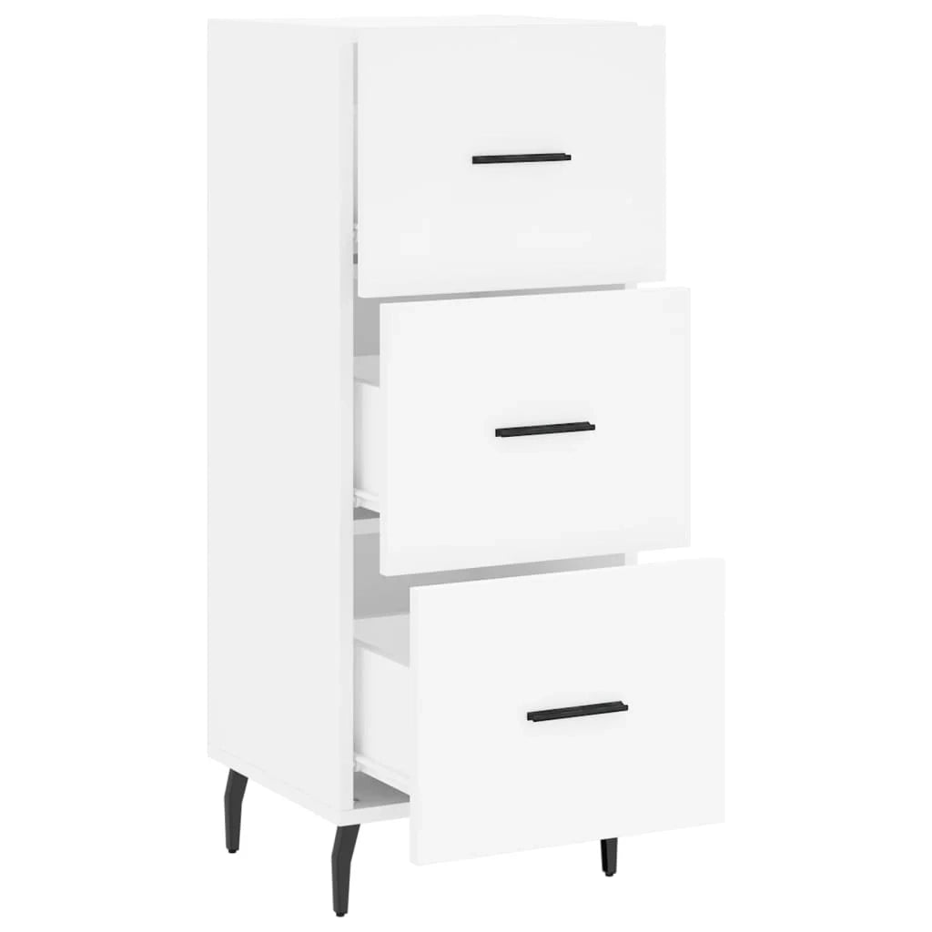 Buffet credenza cassettiera armadio mobile contenitore organizer per cucina soggiorno salotto 34,5 x 34 x 90 cm legno ingegnerizzato bianco 02_0030268
