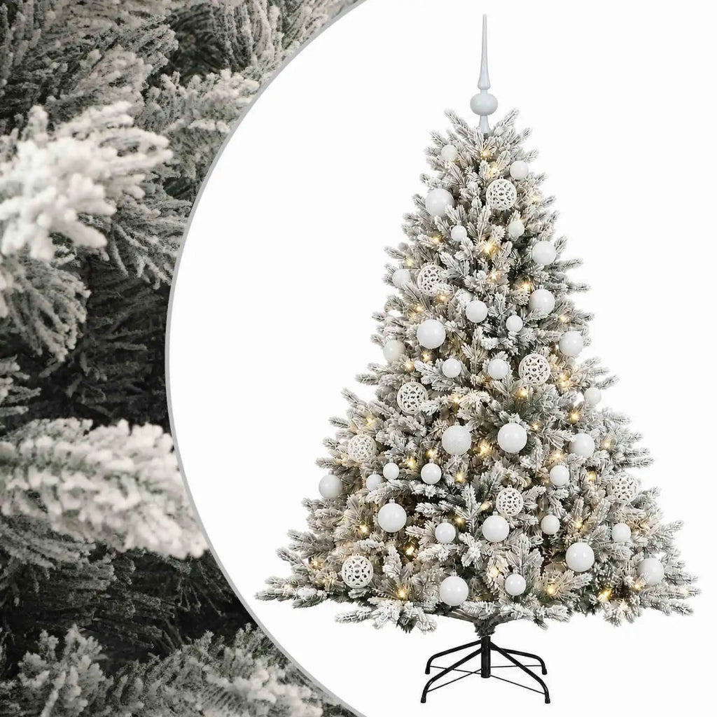 Albero di Natale artificiale con palline 150 cm 150 LED 3466042