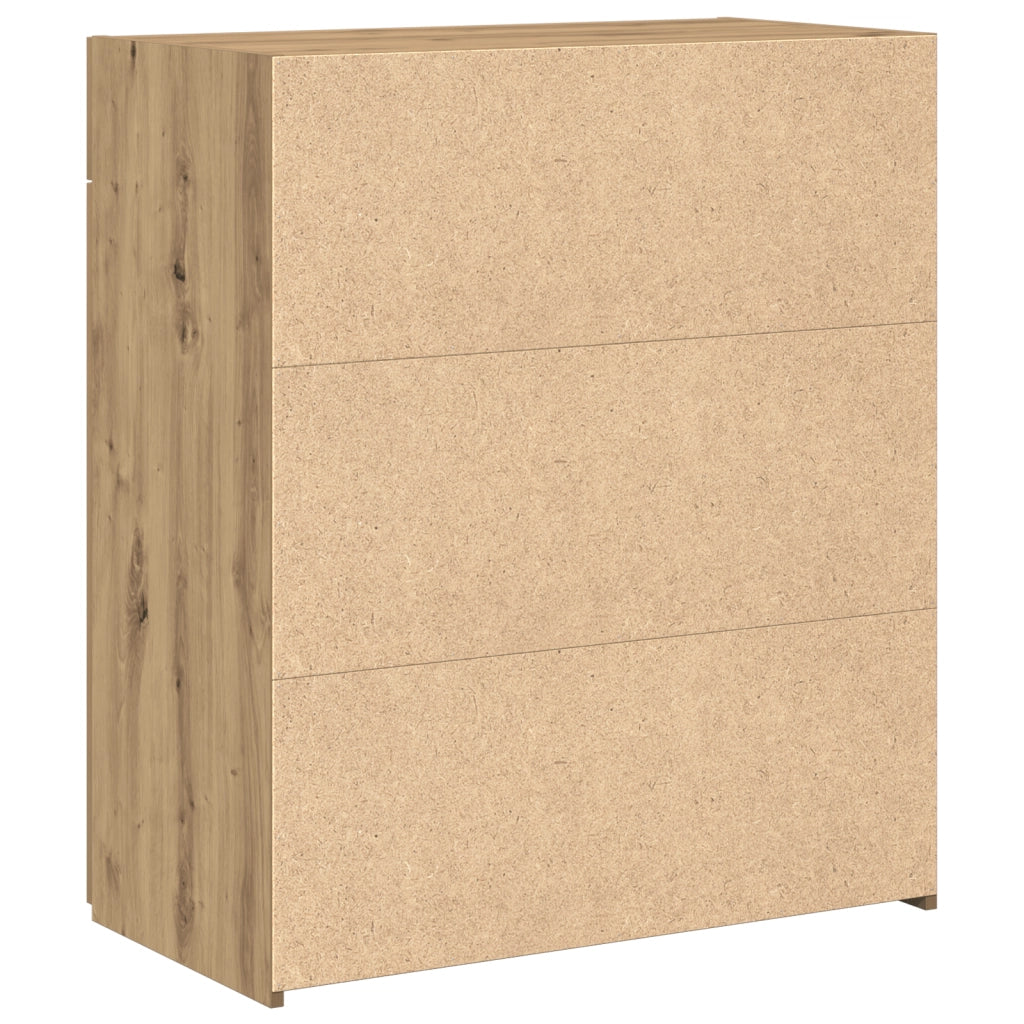 Mobile di Stoccaggio Rovere Artigianale 80x42.5x93.5 cm Legno Ingegnerizzato