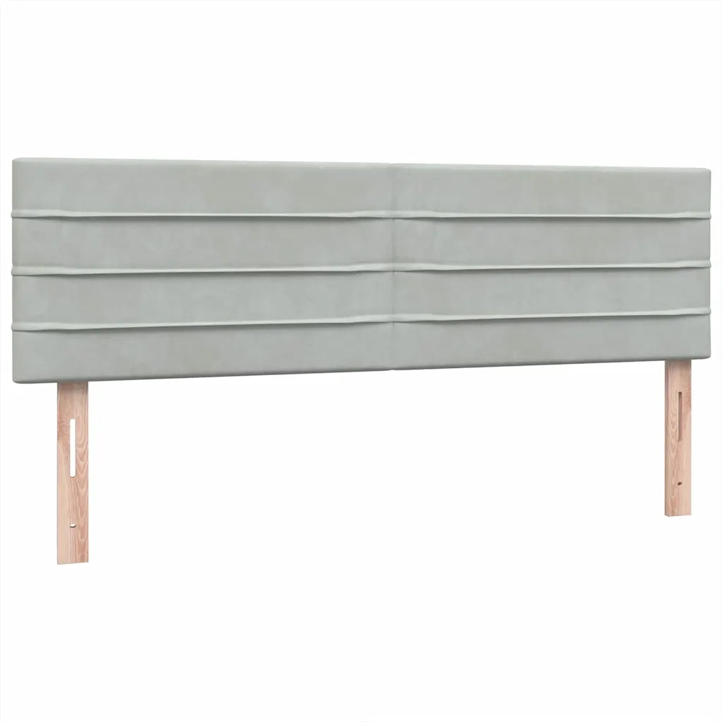 Giroletto a Molle con Materasso Grigio Chiaro 160x210cm Velluto 3318201