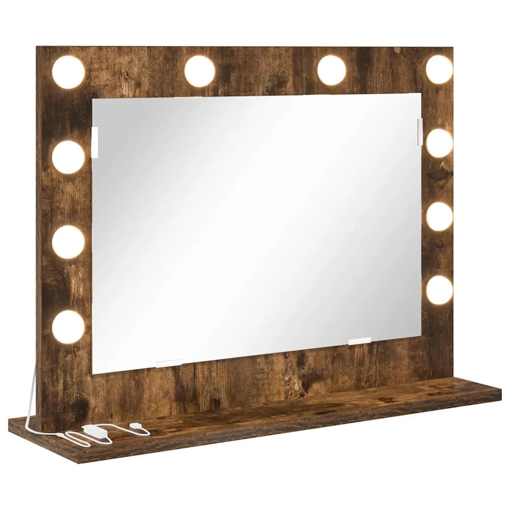 Specchio da Vanità Rovere fumé 60 x 45 x 18 cm Rettangolare 868313