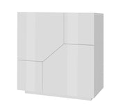 Credenza Alta 100x43x106 cm Alien Bianco Lucido
