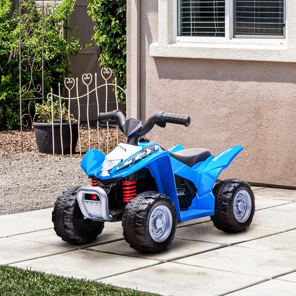 Quad Elettrico per Bambini con Luci LED e Clacson, Mini Quad a Batteria con Sedile Confortevole e Ruote Larghe, Blu
