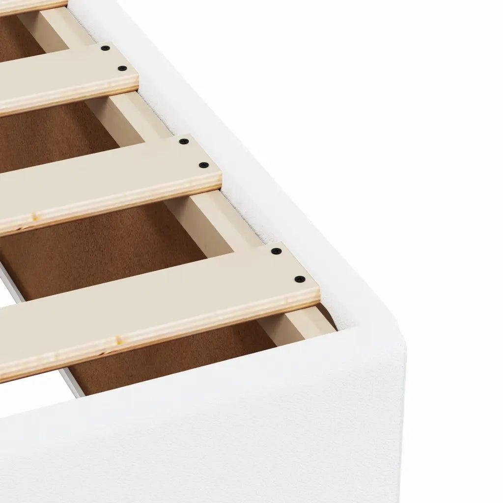 Giroletto a Molle con Materasso Bianco 200x200cm in Similpelle 3285226