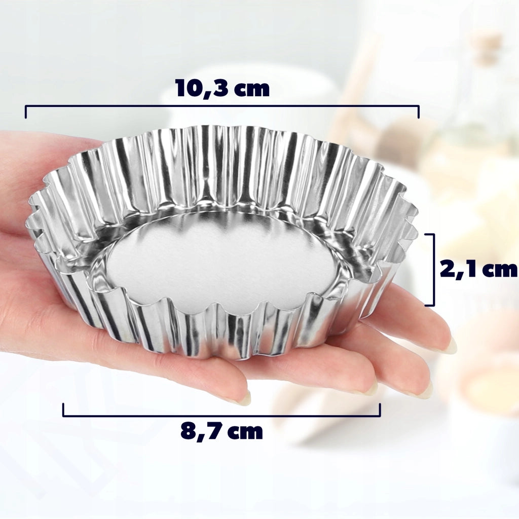 Stampi da forno KADAX per tortine, coppette e crostatine, 10 cm, set da 6