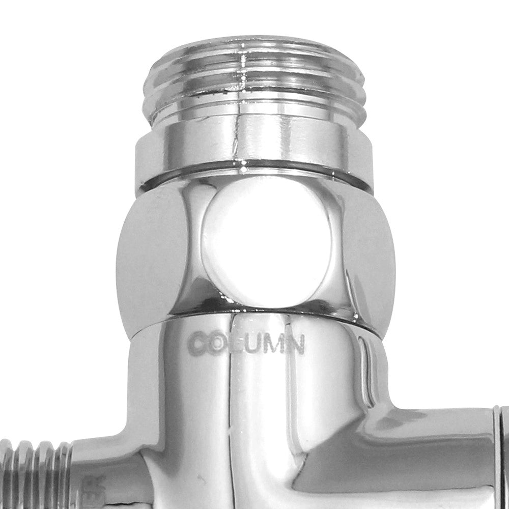 Deviatore universale a due vie in ottone con riduttore m/f