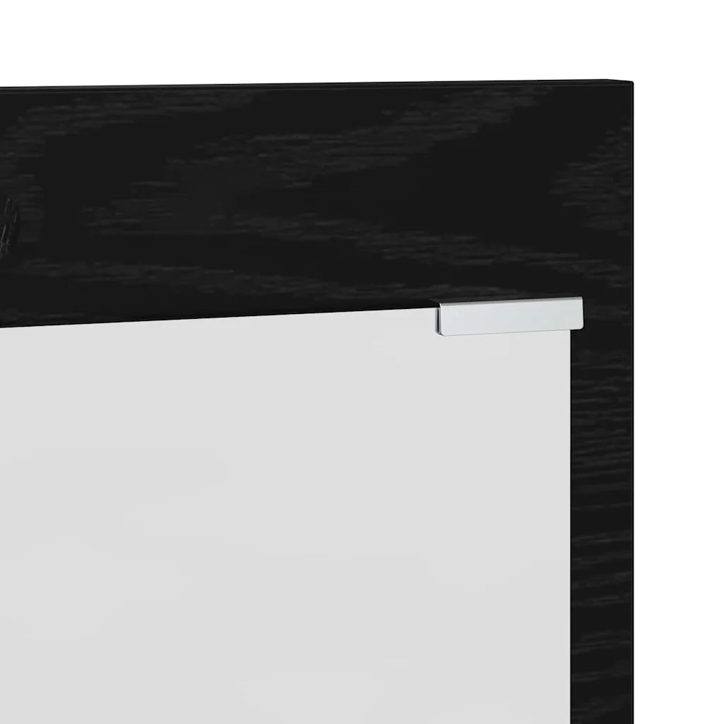 vidaXL Appendiabiti a muro con lo scaffale Rovere nero 70 x 10 x 90 cm