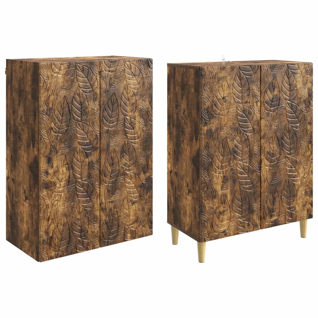 Set di armadi 2 pcs Rovere Fumo Legno ingegnerizzato 3416705