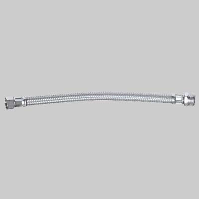 FLESSIBILE IN ACCIAIO INOX 1/2 M X 3/8 F  cm 20     MADE IN ITALY