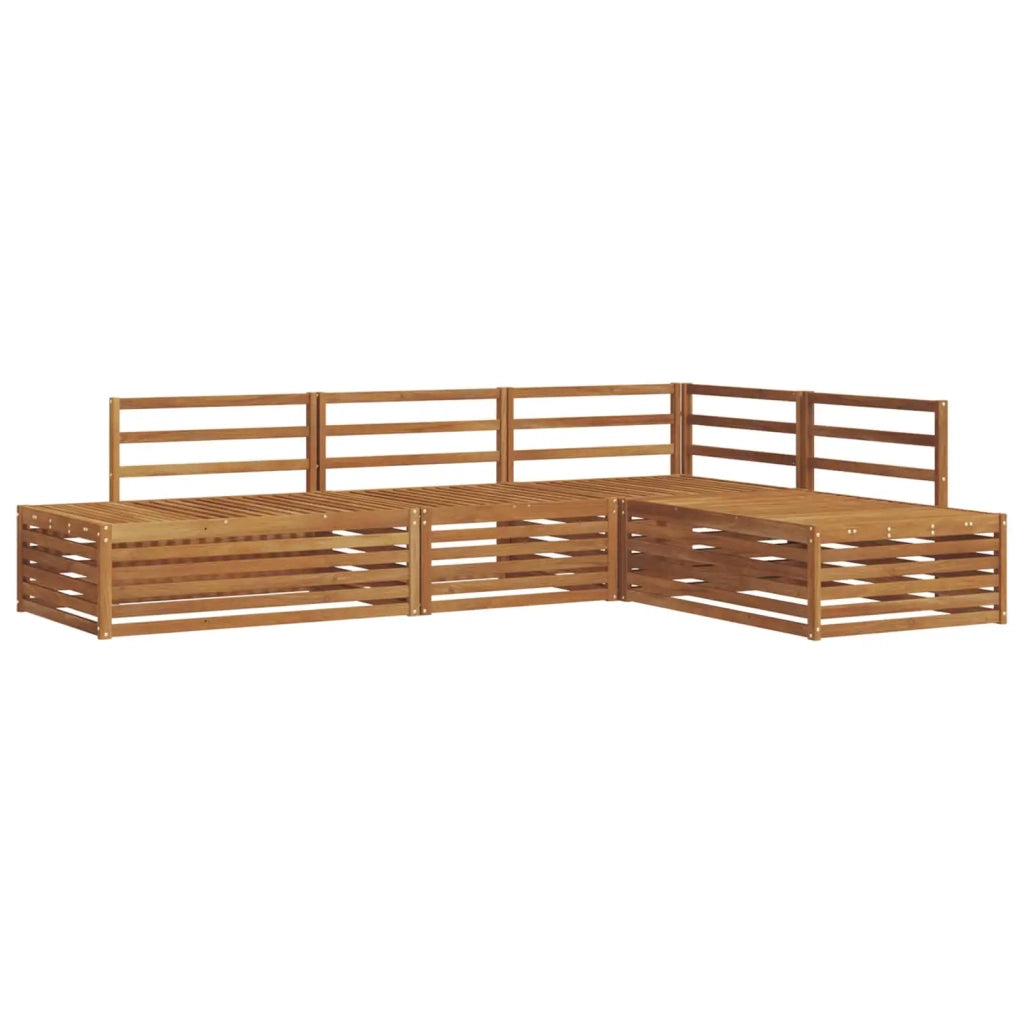 Set di divani da esterno-Sofa da giardino 4 Pezzo Naturale 324865
