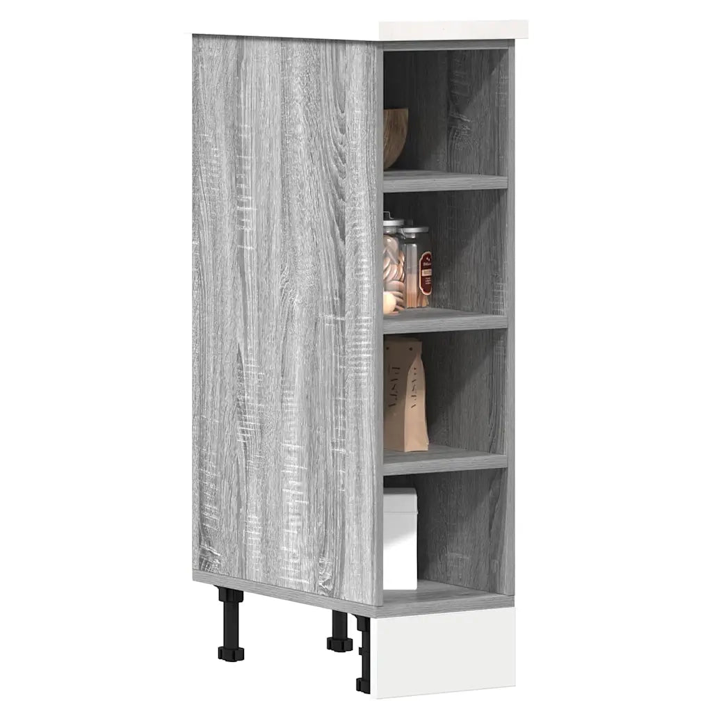 vidaXL Armadio Inferiore “Riga” Grigio Sonoma 20x44,5x81,5 cm