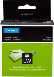 DYMO LW etichette di ritorno originali / 25 mm x 54 mm / 12 rotoli da 500 etichette facilmente staccabili / autoadesive / per etichettatrici LabelWriter / originali