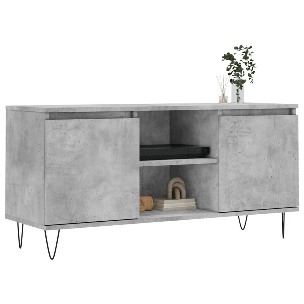 Mobile TV | Armadietto TV | Mobile Porta TV Grigio Cemento 104x35x50cm in Legno Multistrato