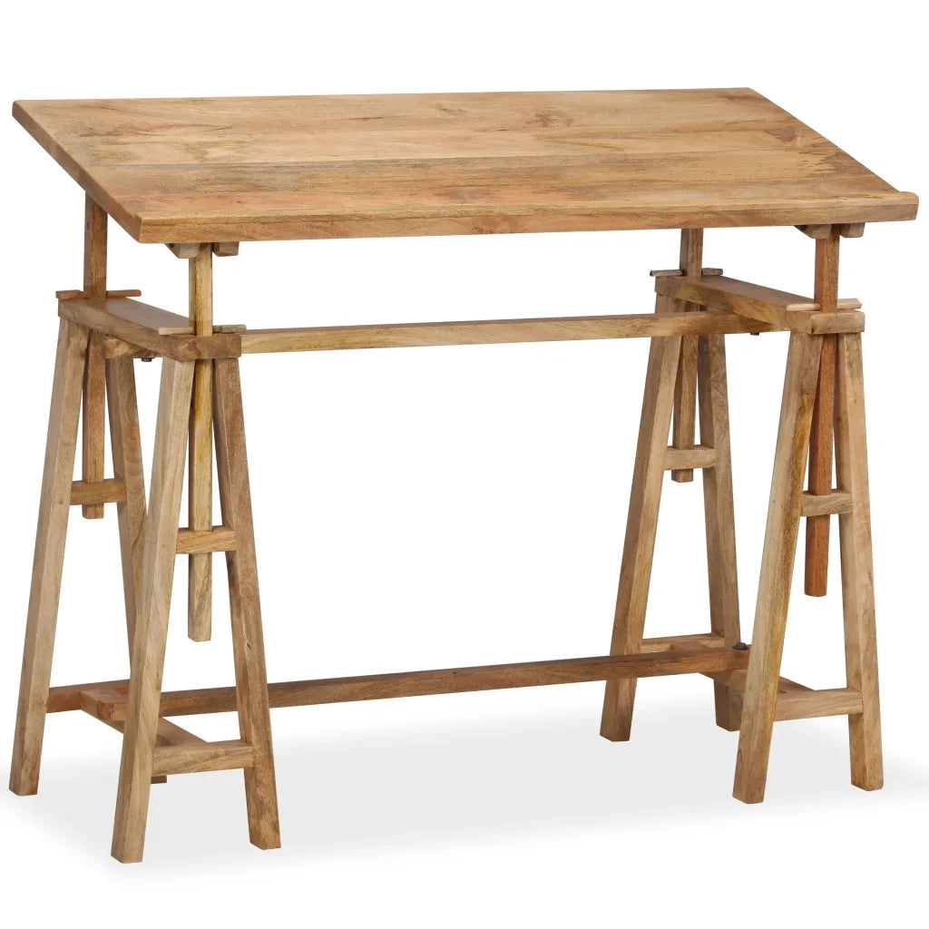 Tavolo da Disegno in Legno Massello di Mango 116x50x76 cm 244948