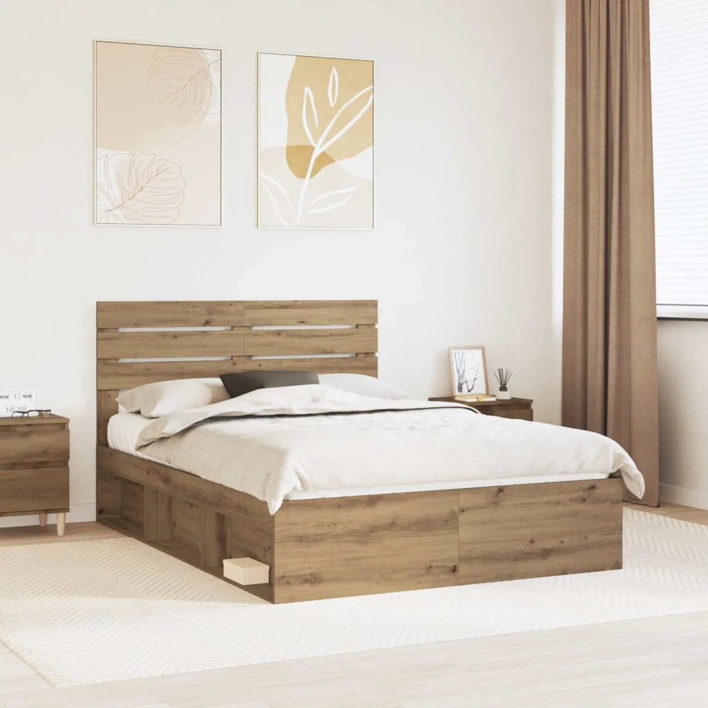 Struttura del letto Rovere Artigianale 140 x 190 cm