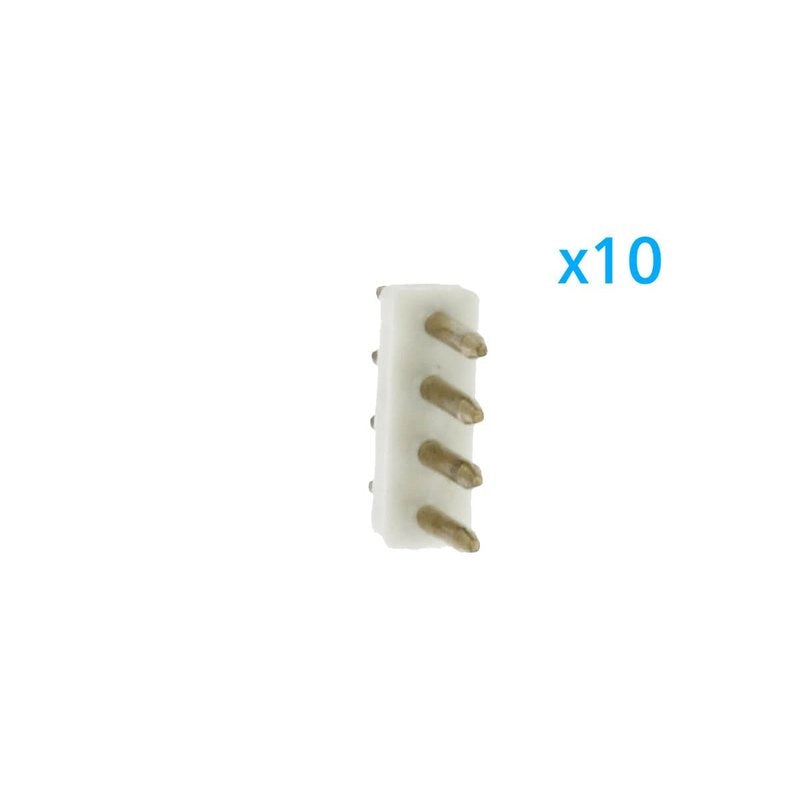 x10 Spina 4 Pin RGB Passo 12mm per Collegamento Bobina Led RGB 220V con Alimentatore