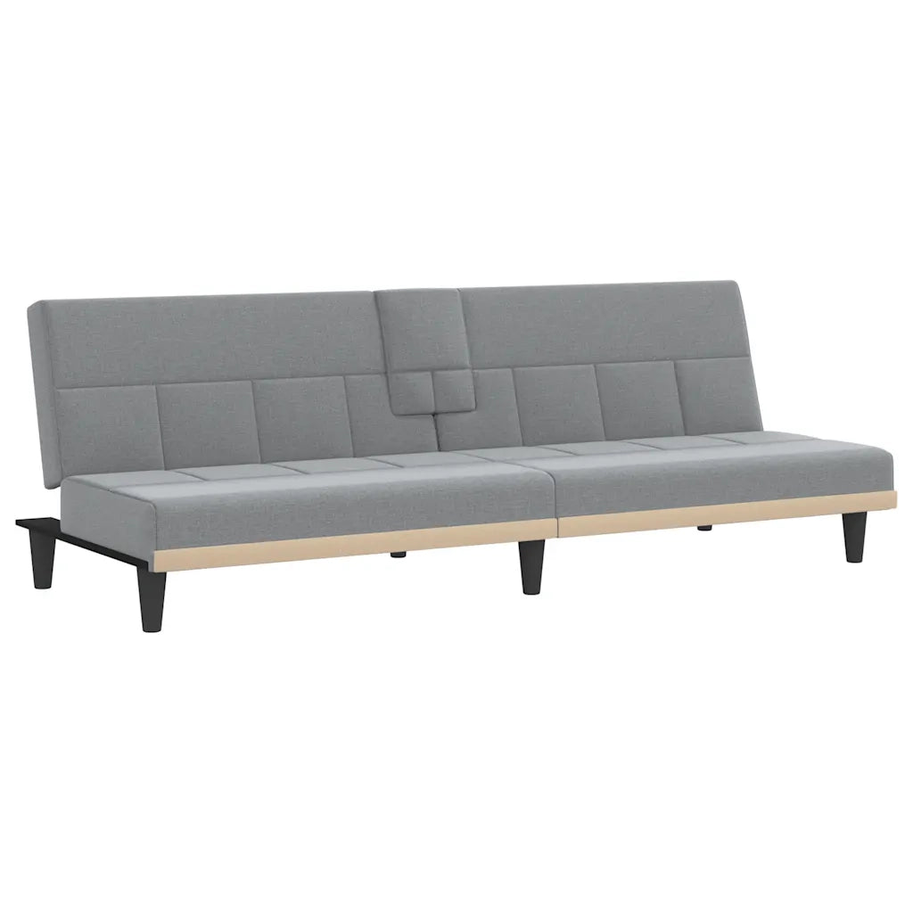 Divano letto | Sof¨¤ letto | Letto singolo con Portabicchieri in Tessuto Grigio Chiaro