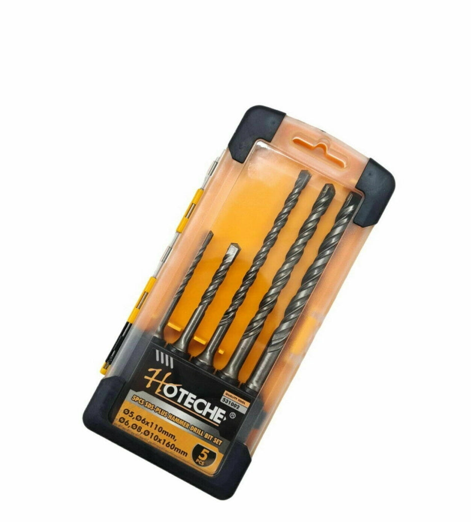 KIT ASSORTIMENTO DI 5 PUNTE PER TRAPANO SDS PLUS DA 5-6-8-10 MM PER CEMENTO