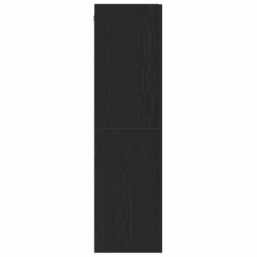 Mobile TV da parete-Mobile TV a Muro-Credenza TV Rovere Nero 30,5 x 30 x 110 cm