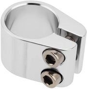 Zadelpen Klem per Bicicletta - 25.4mm - Doppie Viti per Fissaggio Sicuro - Argento - Lega di Alluminio - Forma di Passeggio Universale - Adatto per ...