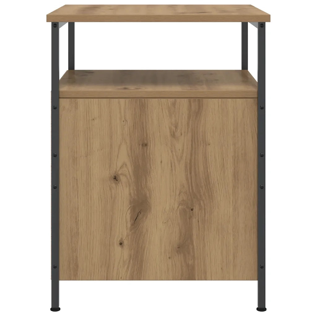 Comodini 2pz Rovere Artigianale 44x45x60cm in Legno Multistrato 857257