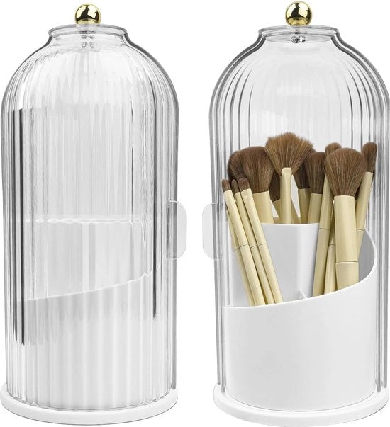 Penne da trucco rotanti a 360° con coperchio chiuso - Organizzatore per tavoli di cosmetica