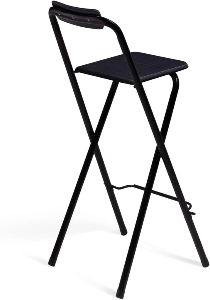 Set di 4 sgabelli da bar pieghevoli DELSON neri