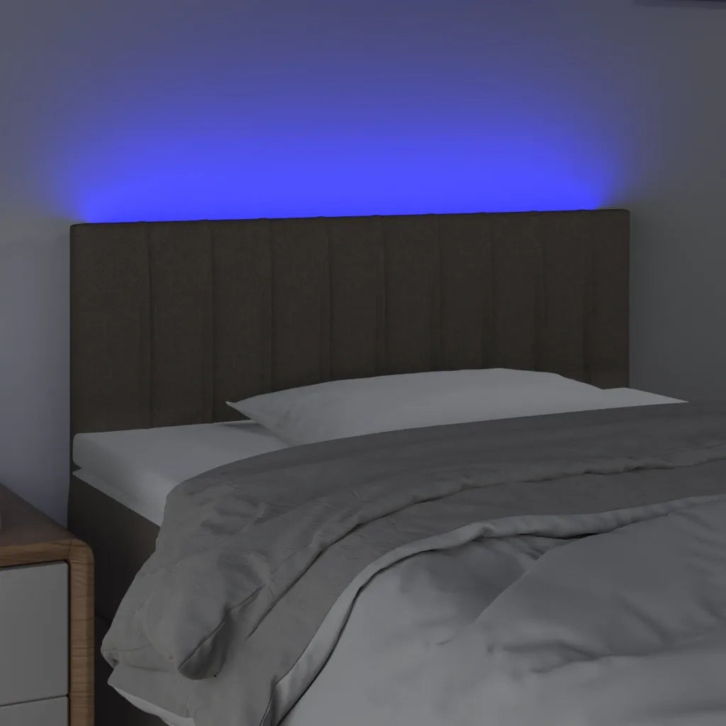 Testiera a LED-Testata con LED Tortora 90x5x78/88 cm in Tessuto 860539