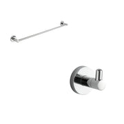 Set da bagno cromato 2 accessori: porta asciugamani 39cm e doppio appendino | Hook