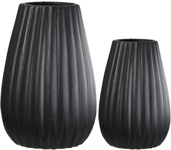 Set di 2 vasi neri - decorazione eterna - design moderno