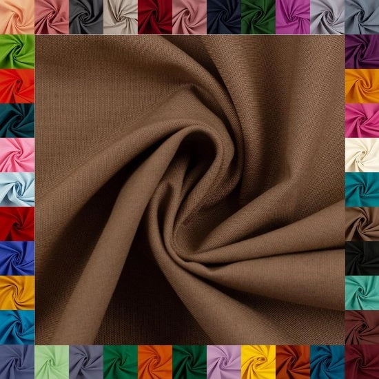 Stoffa di cotone HEIDE, Swafing, 42 colori uniformi, uniforme, 100% cotone, coupon, Oeko-TEX Standard 100 (argilla, 0,5 m)