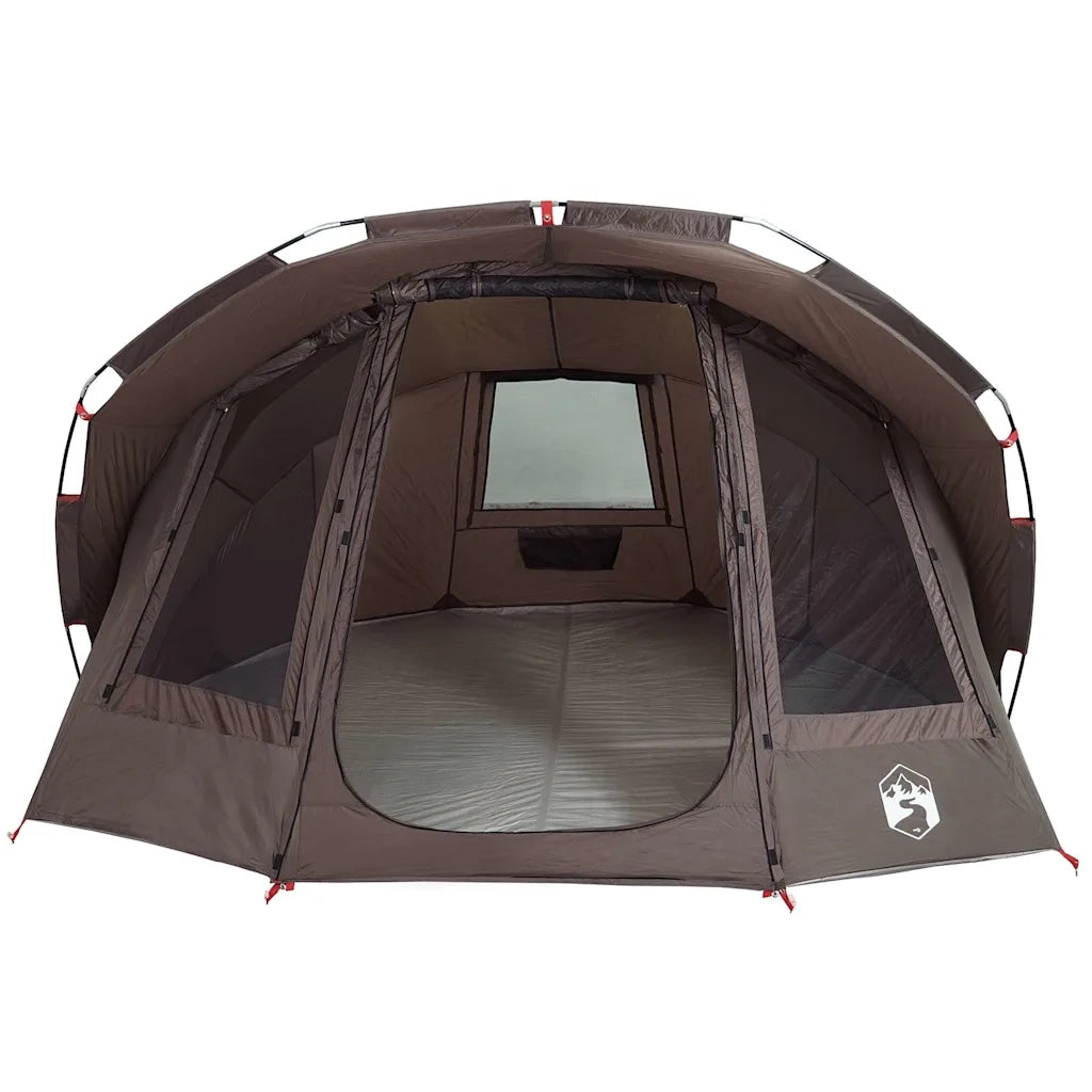 Tenda da Pesca per 5 Persone-Tenda da campeggio Marrone Impermeabile 928283