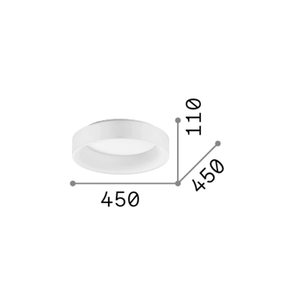 Plafoniera Moderna Ziggy Metallo Nero Led 30W 3000K Luce Calda