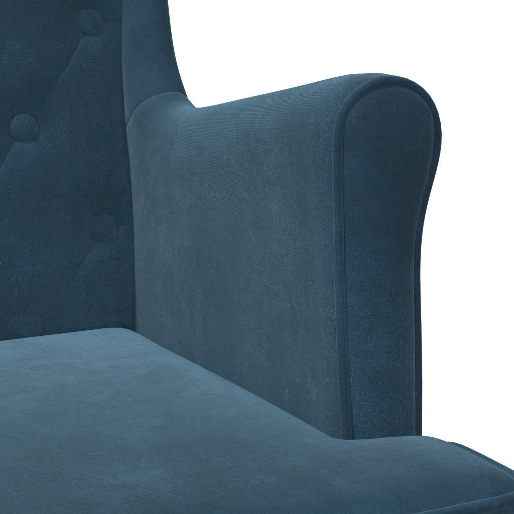 Poltrona | Sedia Relax Blu Velluto