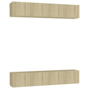 Mobili TV 4 pz | Armadietto TV | Mobile Porta TV Rovere Sonoma 80x30x30 cm in Legno Multistrato