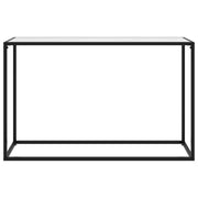 Tavolo Consolle Bianco 120x35x75 cm in Vetro Temperato 322817