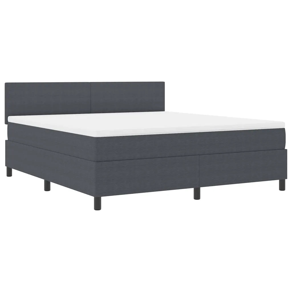Letto a Sorgente LED Grigio Scuro e Bianco 180 x 200 cm 3337612