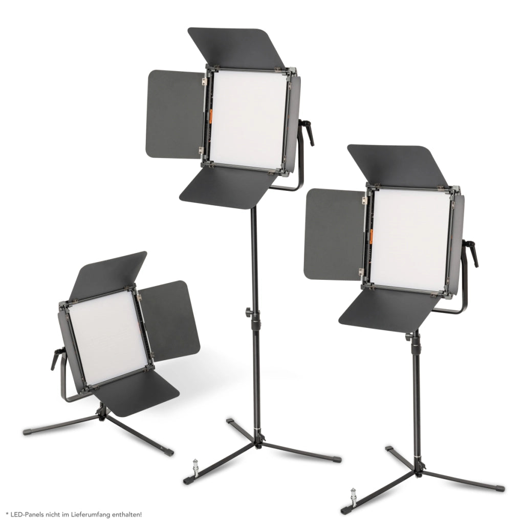 Stativo per luci a pavimento BL-K + colonna centrale estensibile 45-80 cm, cavalletto fotografico con spigot 5/8" e 1/4" 3/8", per foto e video