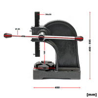 Pressa manuale a cremagliera da tavolo fino a 2 tonnellate