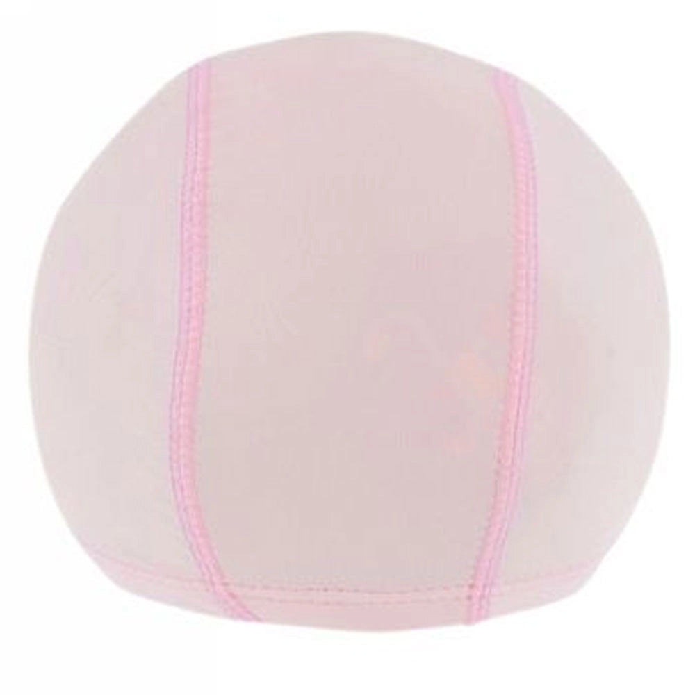 Trade Shop - 3 Pz Cuffia Piscina Mare Nuoto Pressata Monocolore Rosa Con Fascia Elastica 2 Cm -